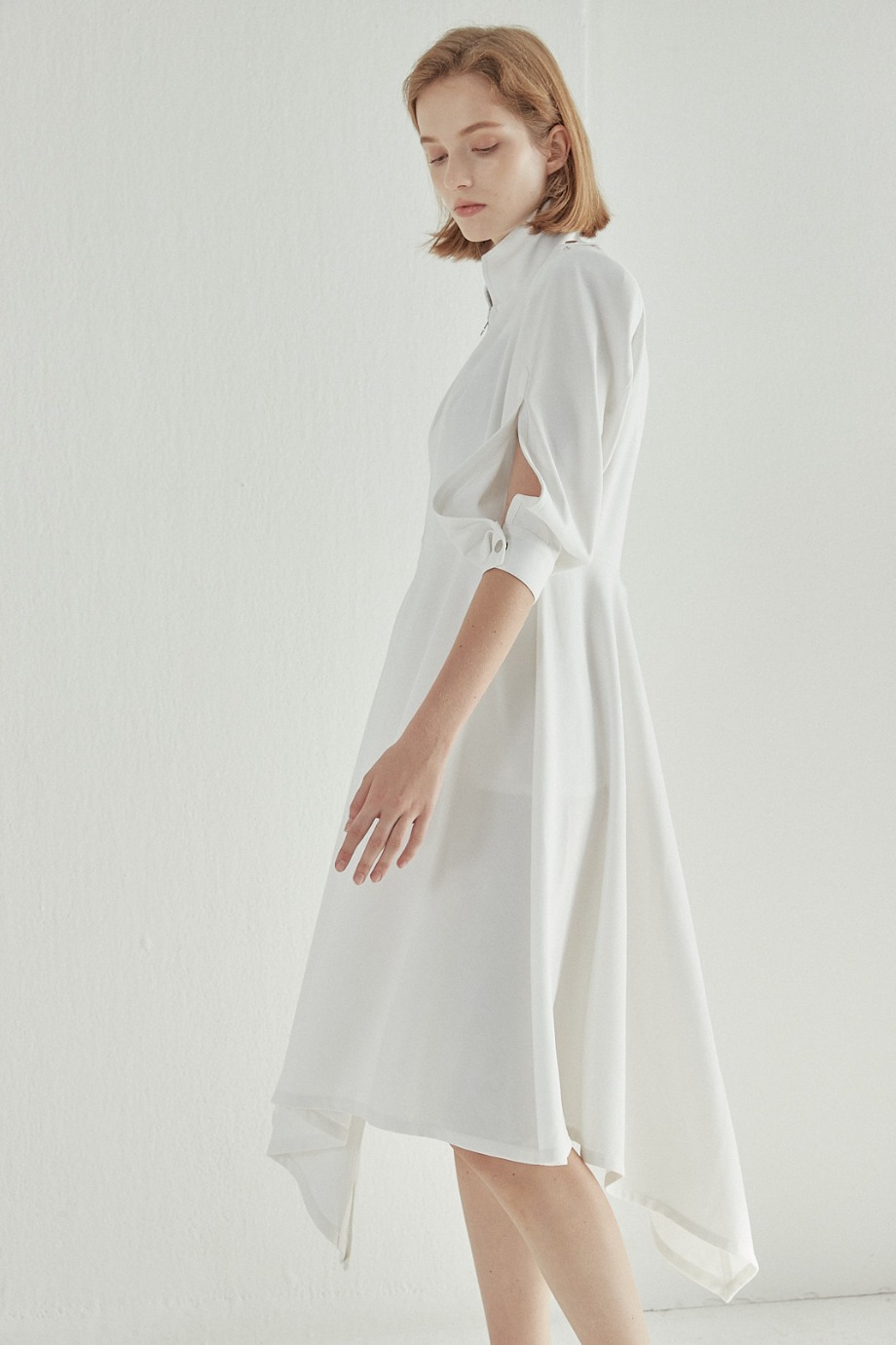 Flare Midi Dress_White